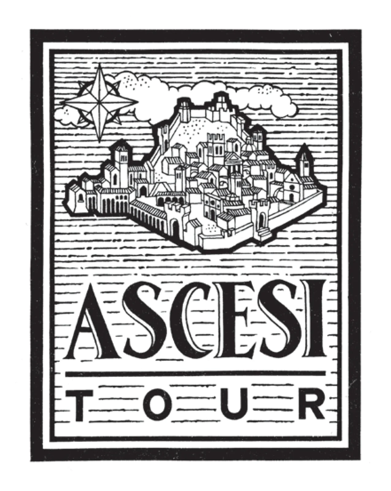 Logo Ascesi Tour (agenzia di viaggio), 1989 – progettato da Mancinelli Design