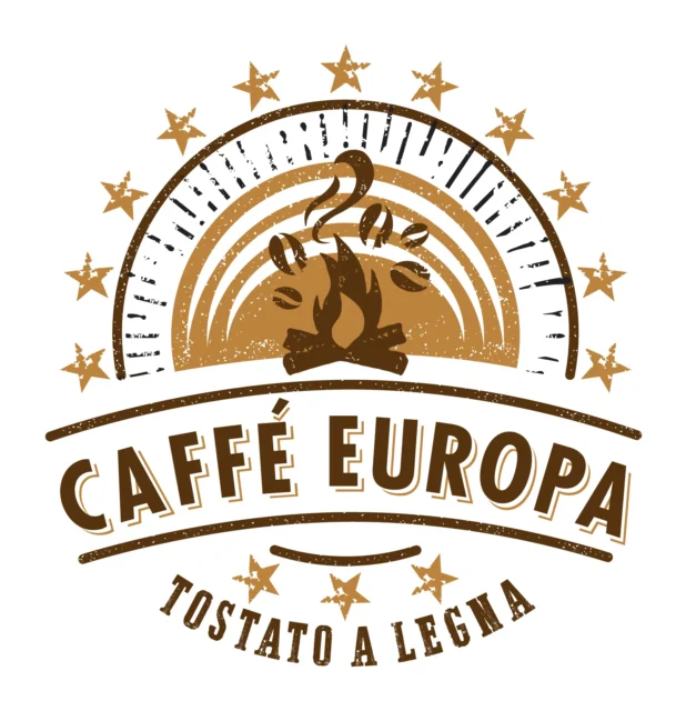 Logo Caffè Europa Tostato a Legna (torrefazione), 2019 – progettato da Mancinelli Design