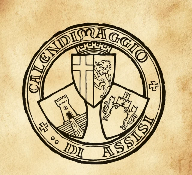 Logo Ente Calendimaggio Assisi (festa medievale), 2008 – progettato da Mancinelli Design