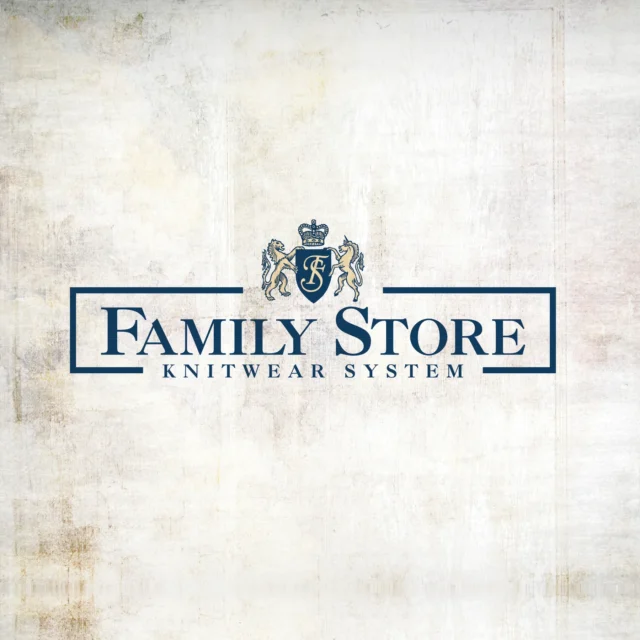 Logo Family Store (knitwear system), 1993 – progettato da Mancinelli Design