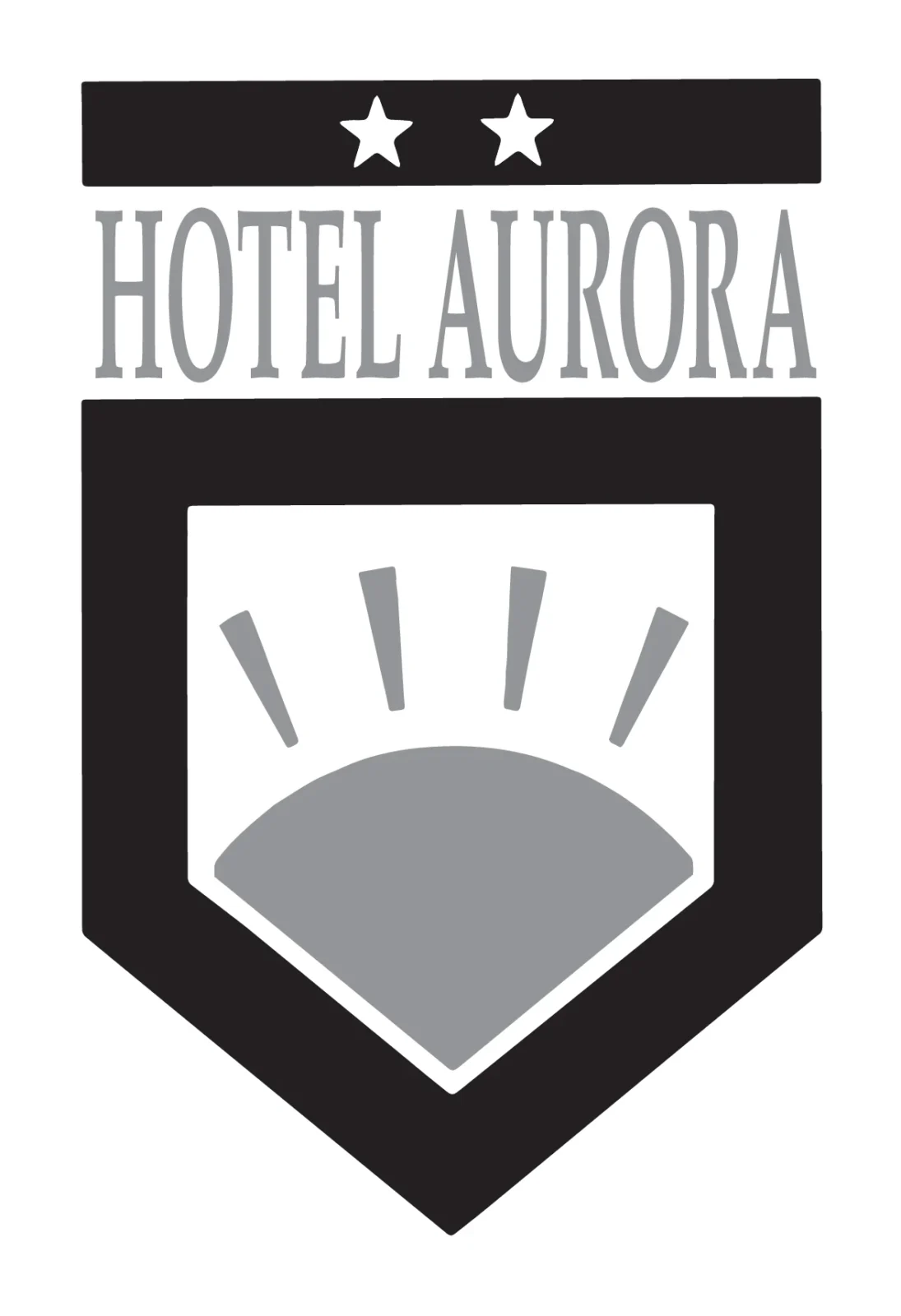 Logo Hotel Aurora (ospitalità), 1986 – progettato da Mancinelli Design