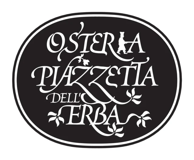 Logo Osteria Piazzetta dell’Erba (ristorante), 1996 – progettato da Mancinelli Design