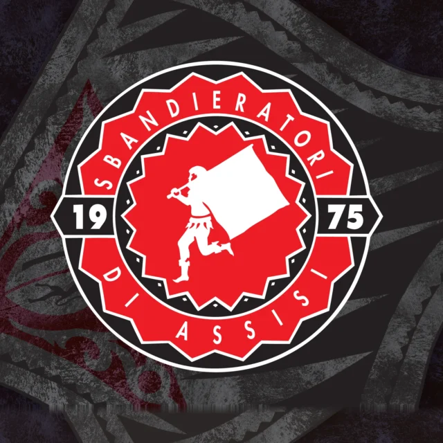 Logo Sbandieratori di Assisi (historical group), 1990 – designed by Mancinelli Design