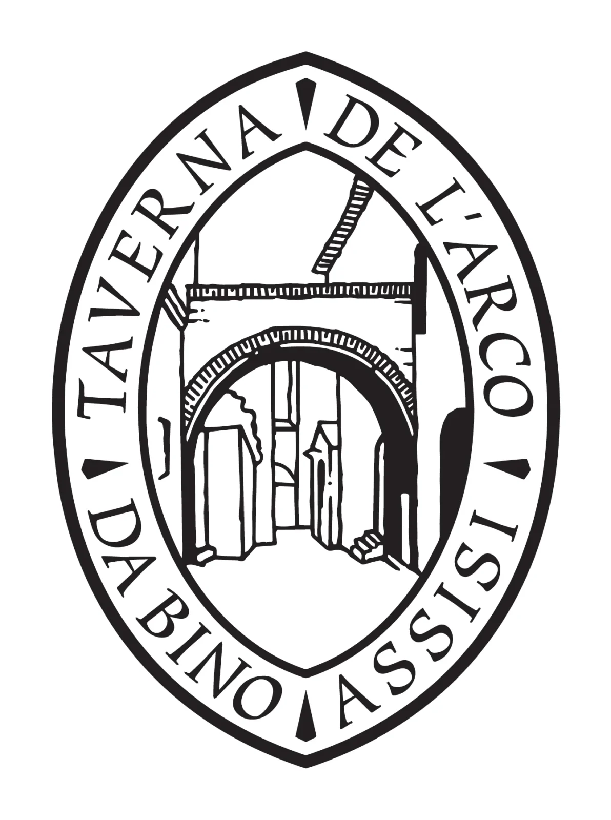 Logo Taverna de l’Arco da Bino (ristorante), 1996 – progettato da Mancinelli Design